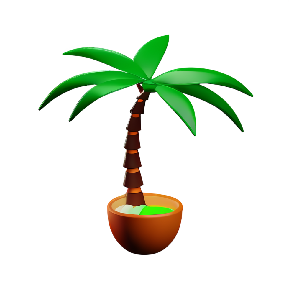 tropical 3d rendering icon illustration png