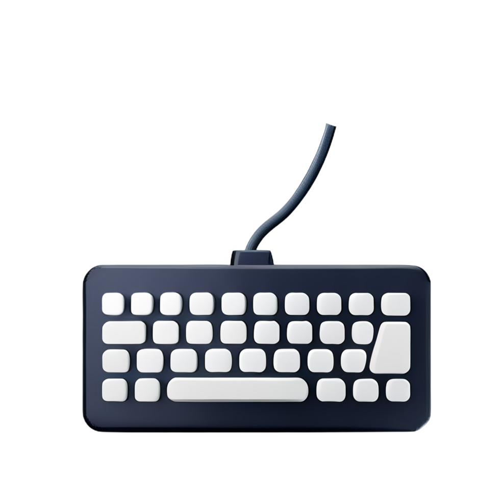 keyboard 3d rendering icon illustration png