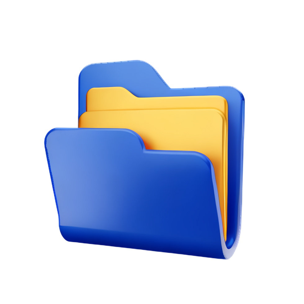 folder 3d rendering icon illustration png