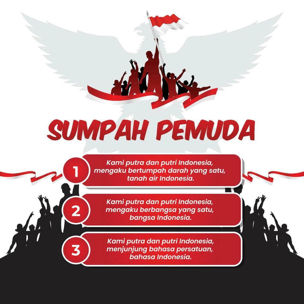 Indonesian Youth Pledge Day vector