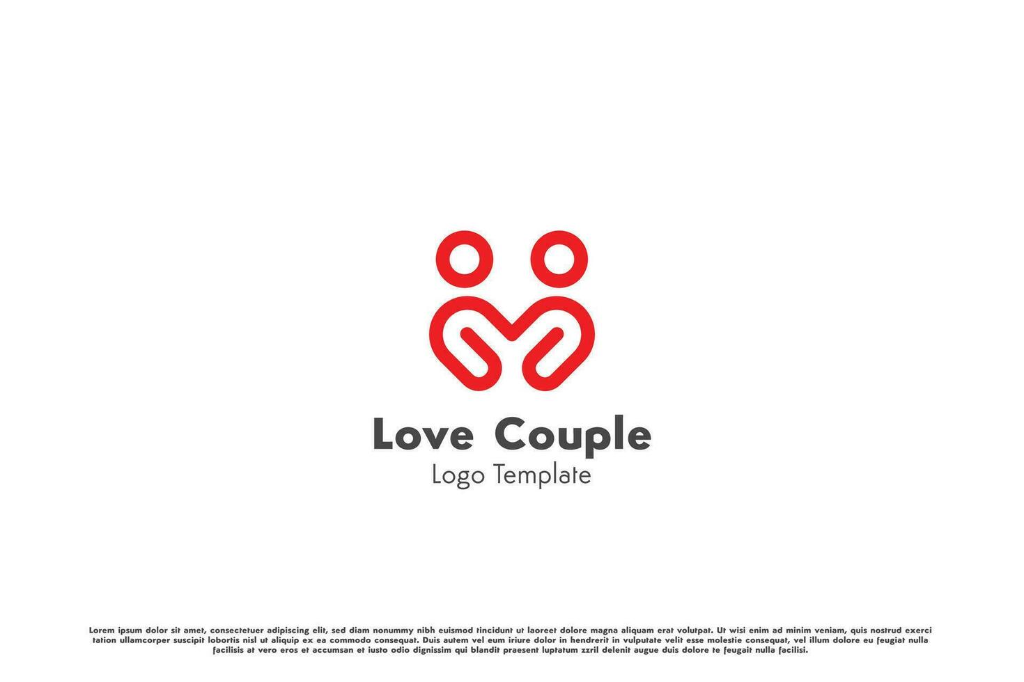 Love couple letter M logo design illustration. Simple shape silhouette of letter M couple boy and girl romance love dating boyfriend girlfriend. Creative happy young affection simple icon concept. vector