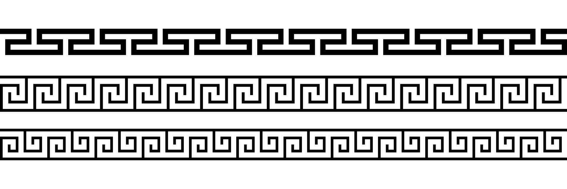 Greece ornament border pattern vector