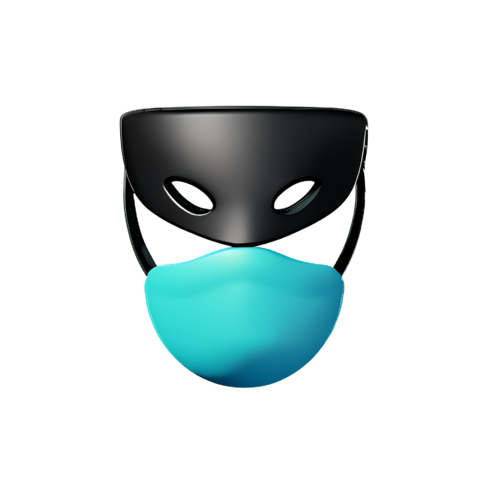 mask 3d rendering icon illustration png