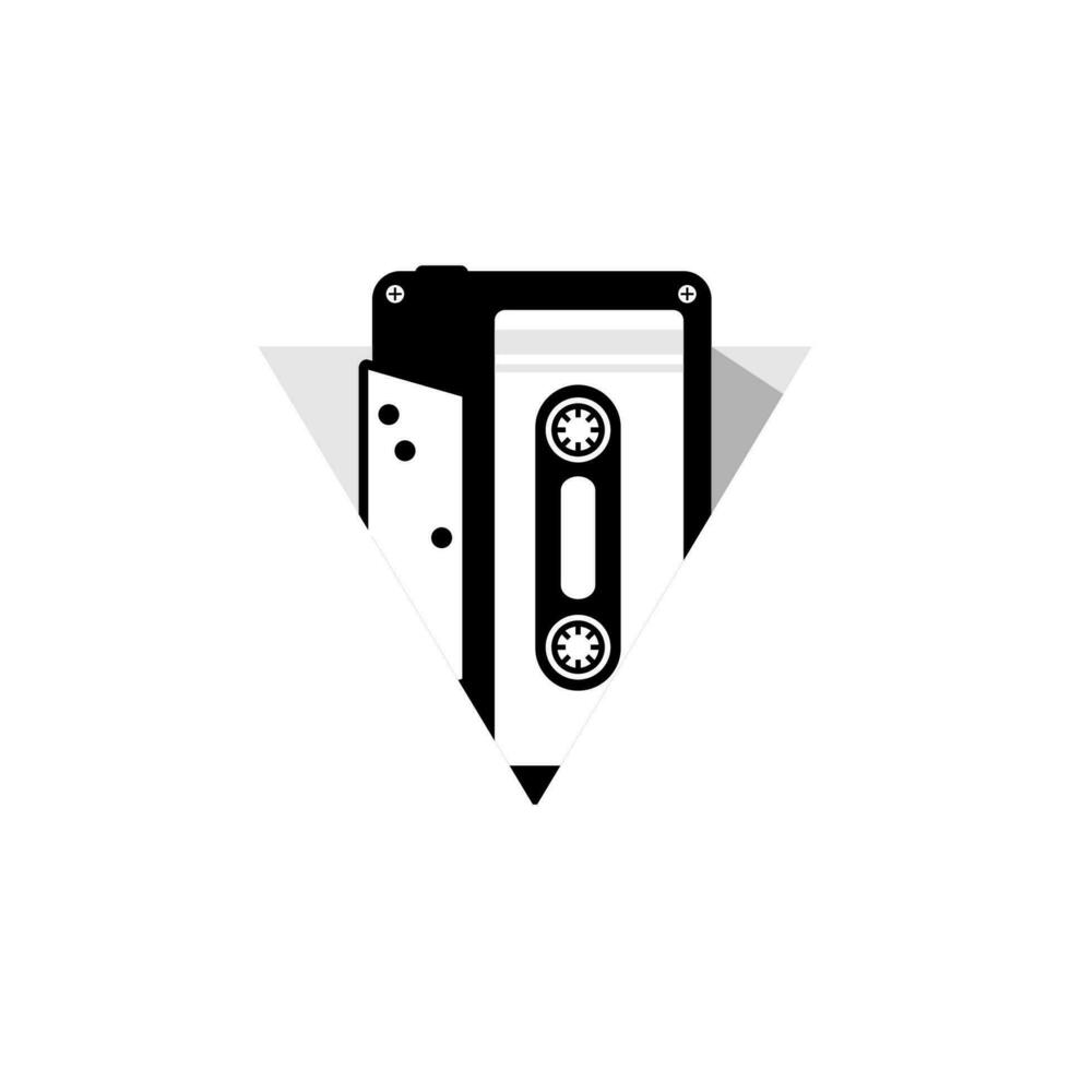 cassette tape vector design on white background