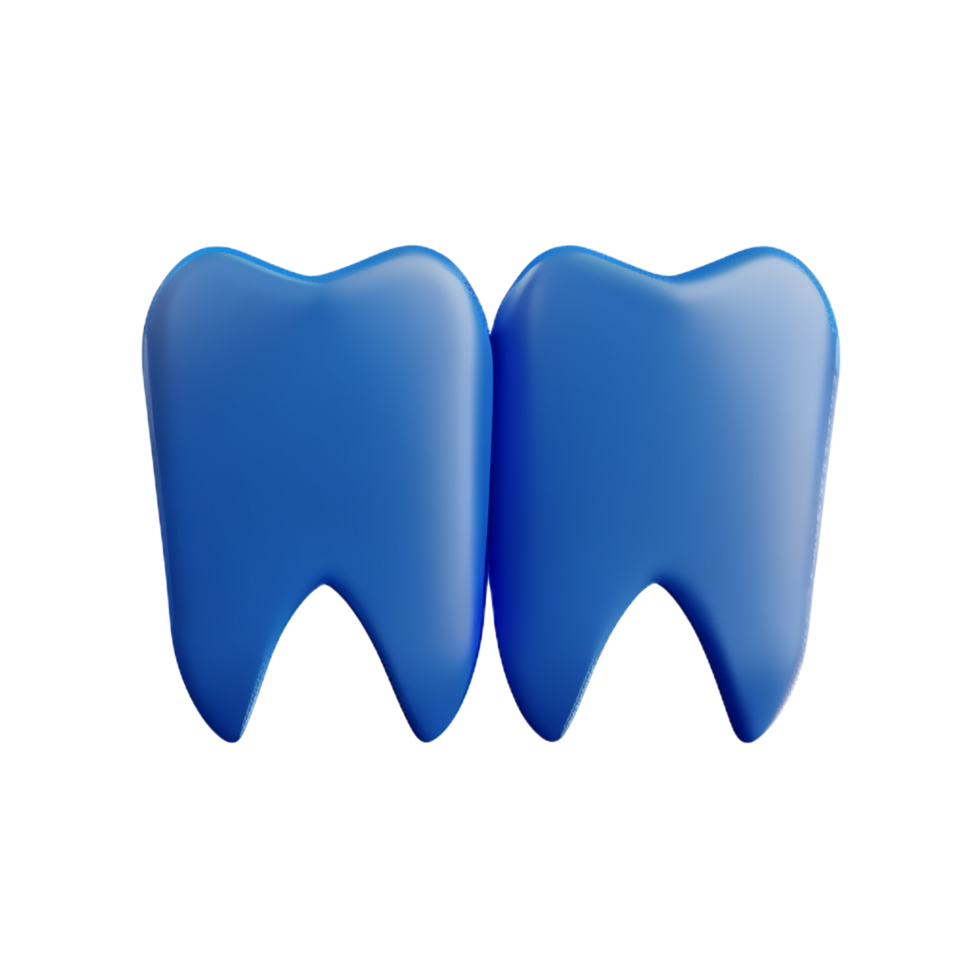teeth 3d rendering icon illustration png