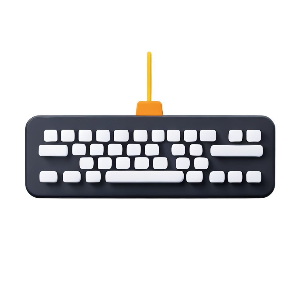 keyboard 3d rendering icon illustration png