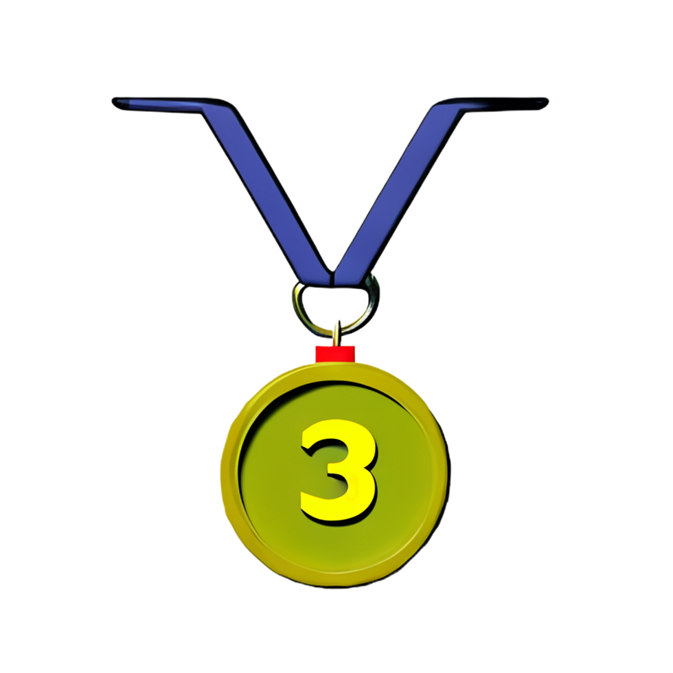 medal 3d rendering icon illustration png