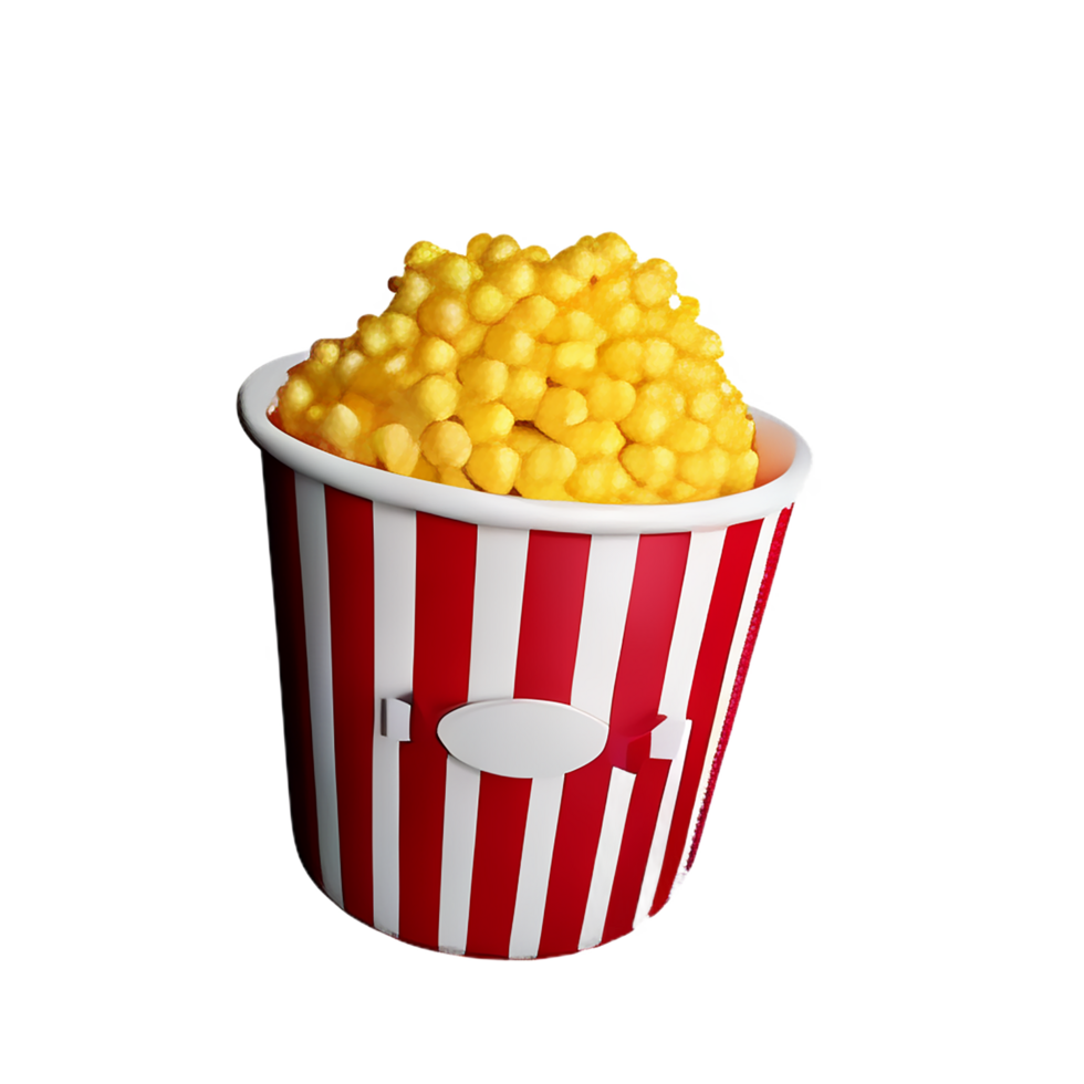 popcorn 3d rendering icon illustration png