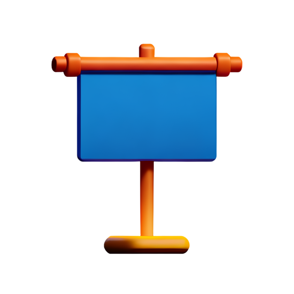 board 3d rendering icon illustration png
