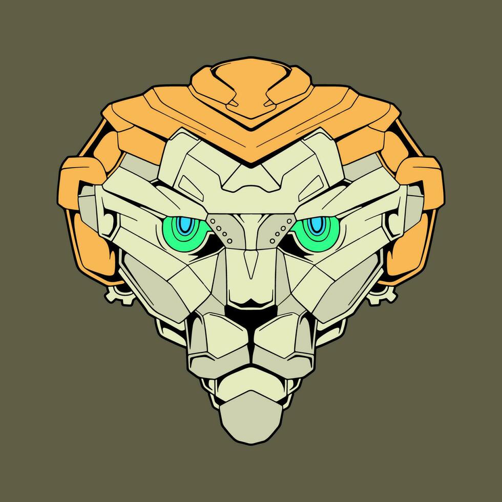 simple lion art vector
