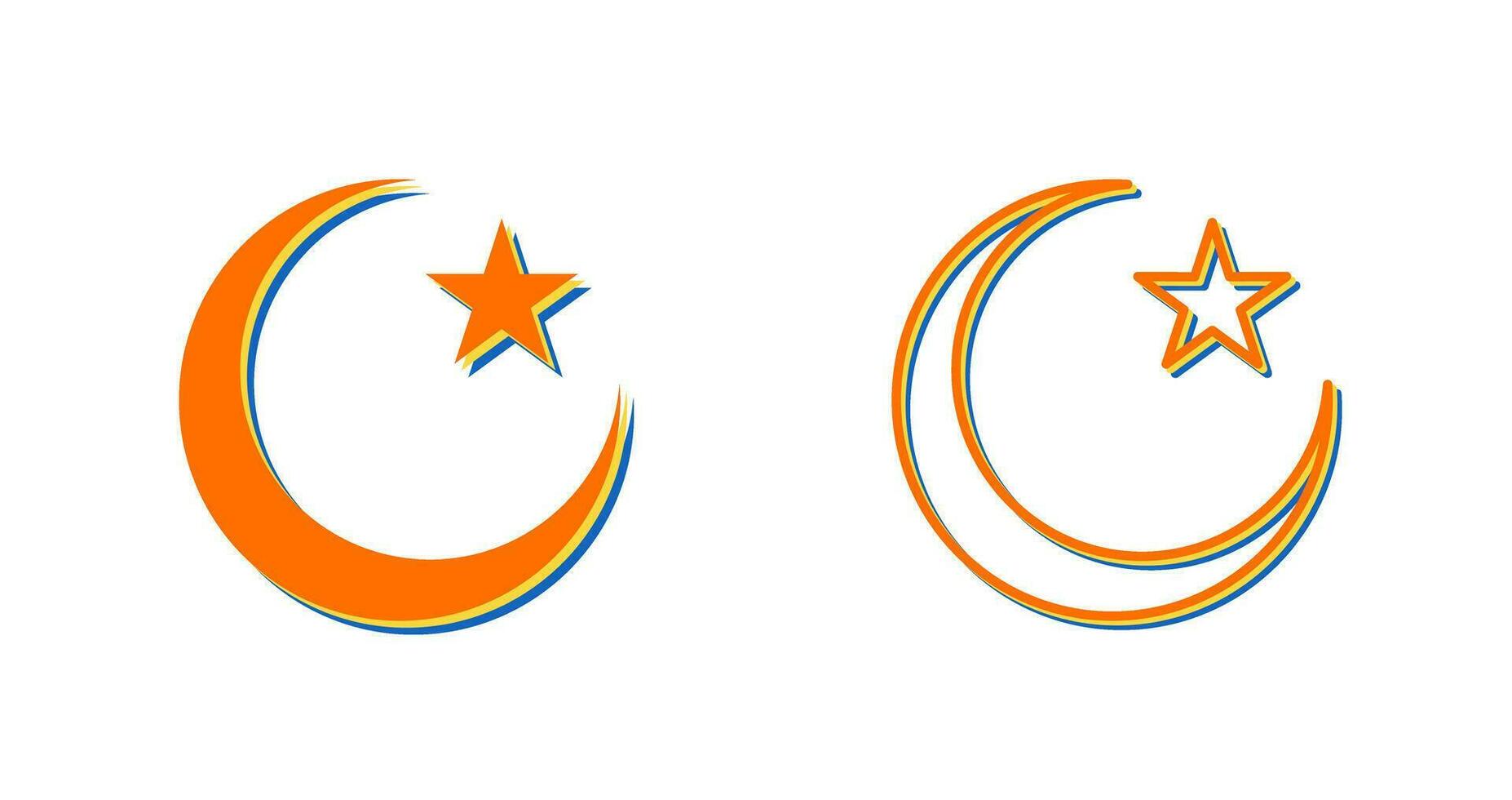 Moon and Star Vector Icon