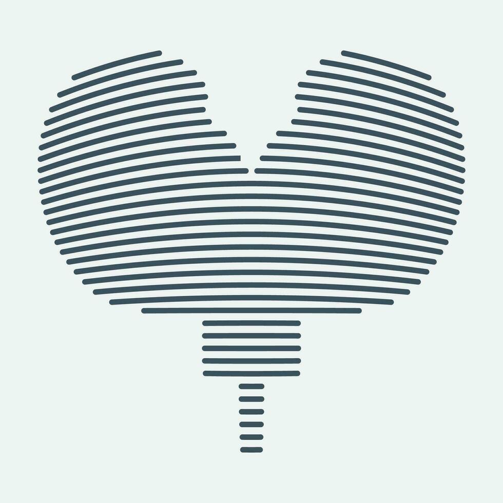 Line shape kidney logo vector