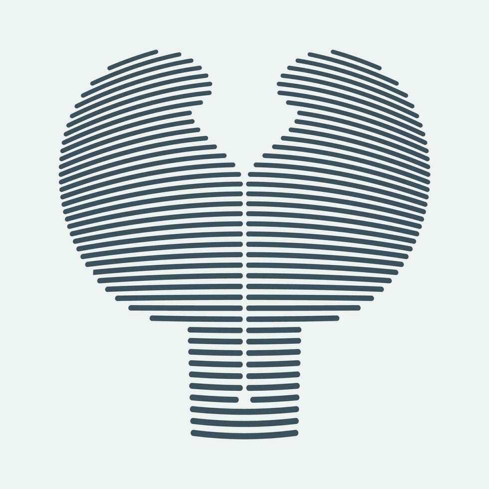 Line shape kidney logo vector