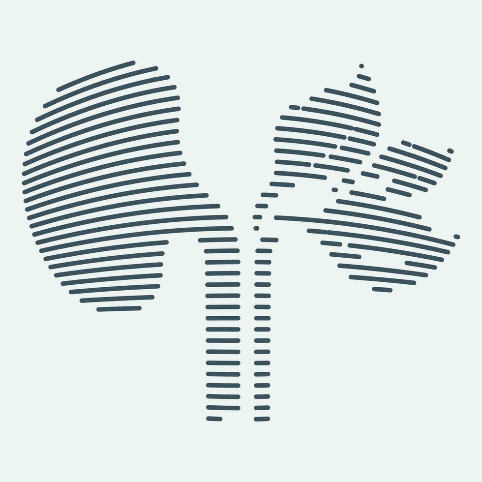 Line shape kidney logo vector