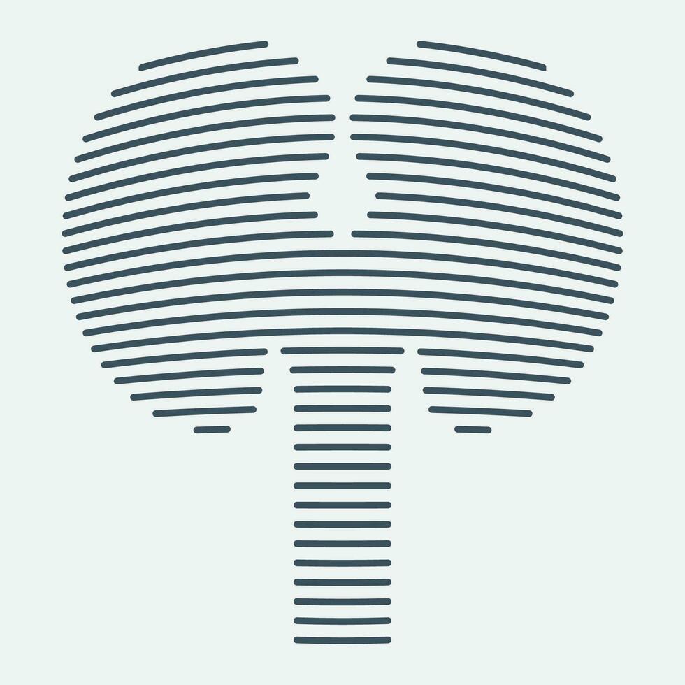 Line shape kidney logo vector