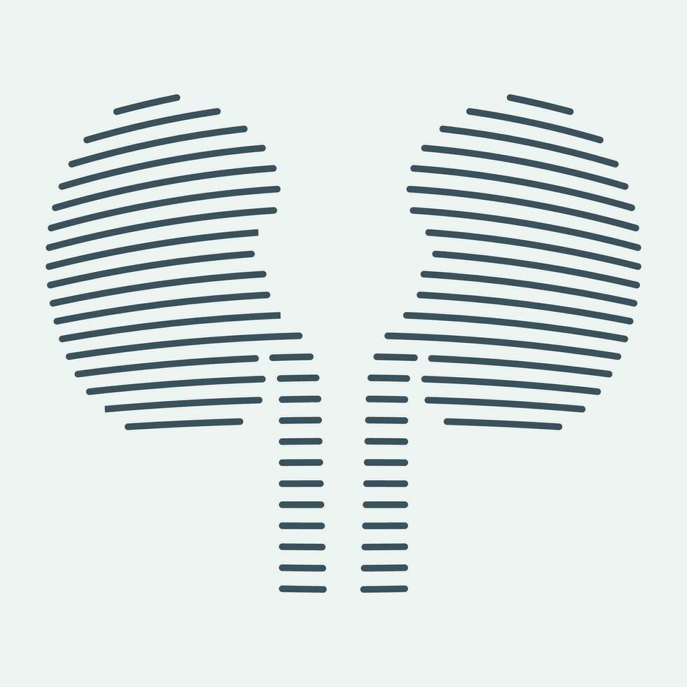 Line shape kidney logo vector