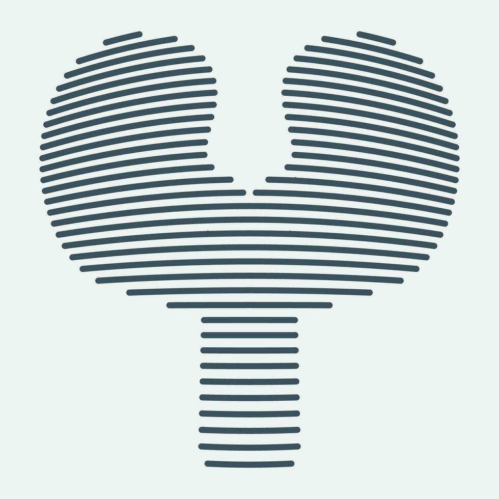 Line shape kidney logo vector
