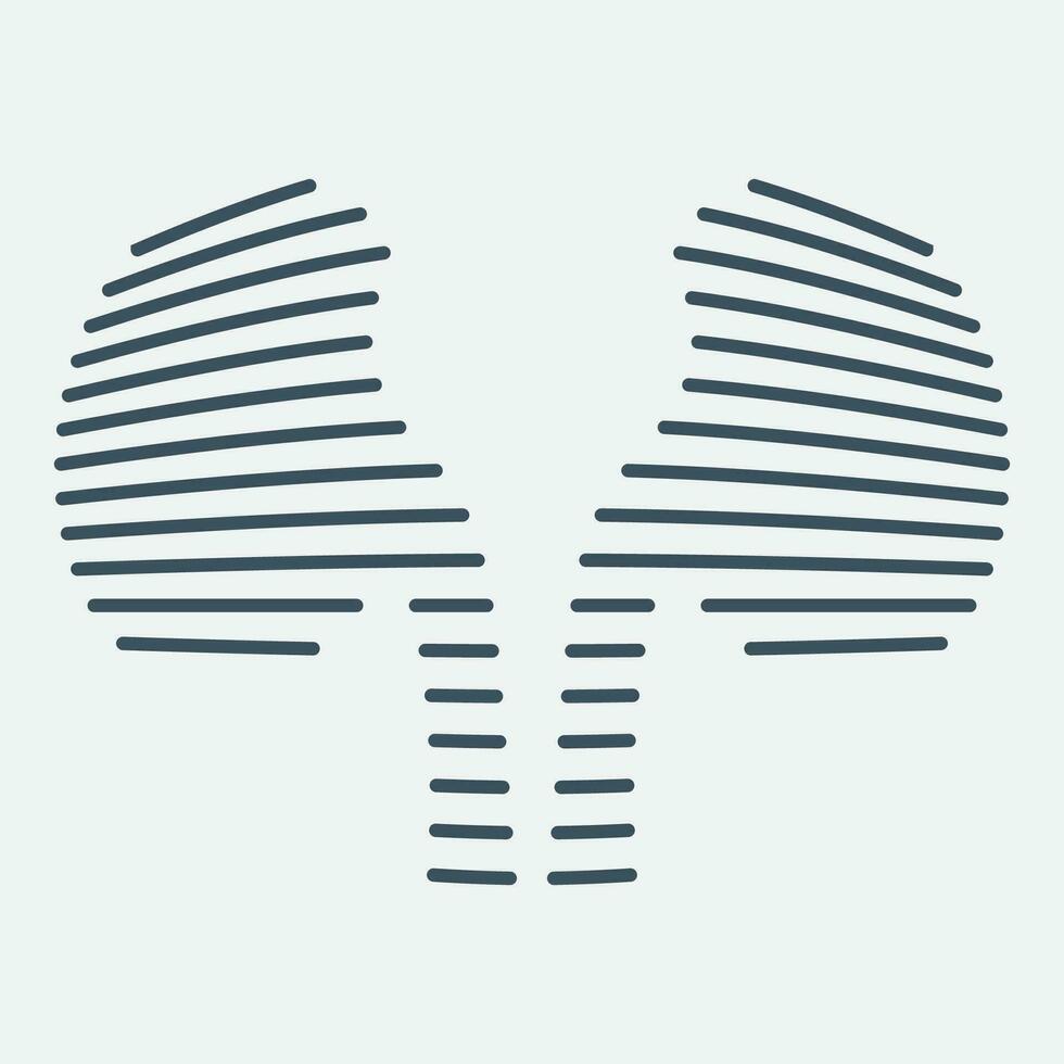 Line shape kidney logo vector