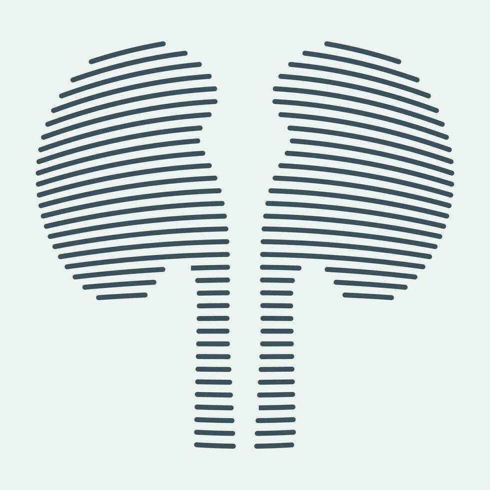 Line shape kidney logo vector