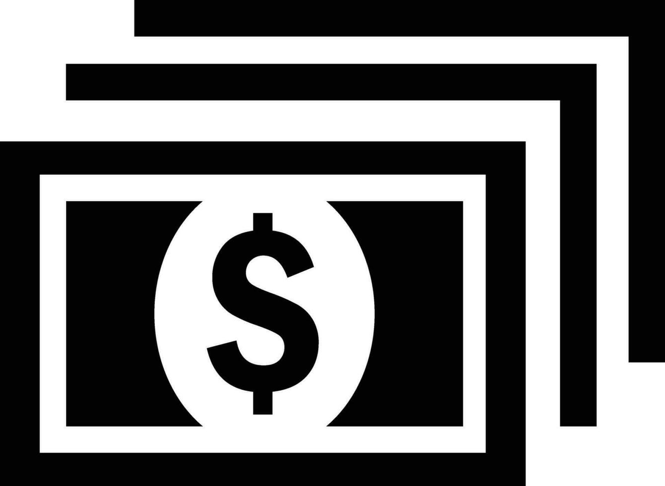 Dollar Money or currency stack icon vector. Cash payment symbol vector