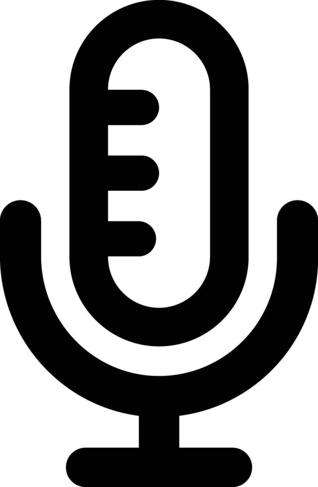 Microphone icon. Audio mic. Studio table microphone. Podcast radio symbol. Line icon vector
