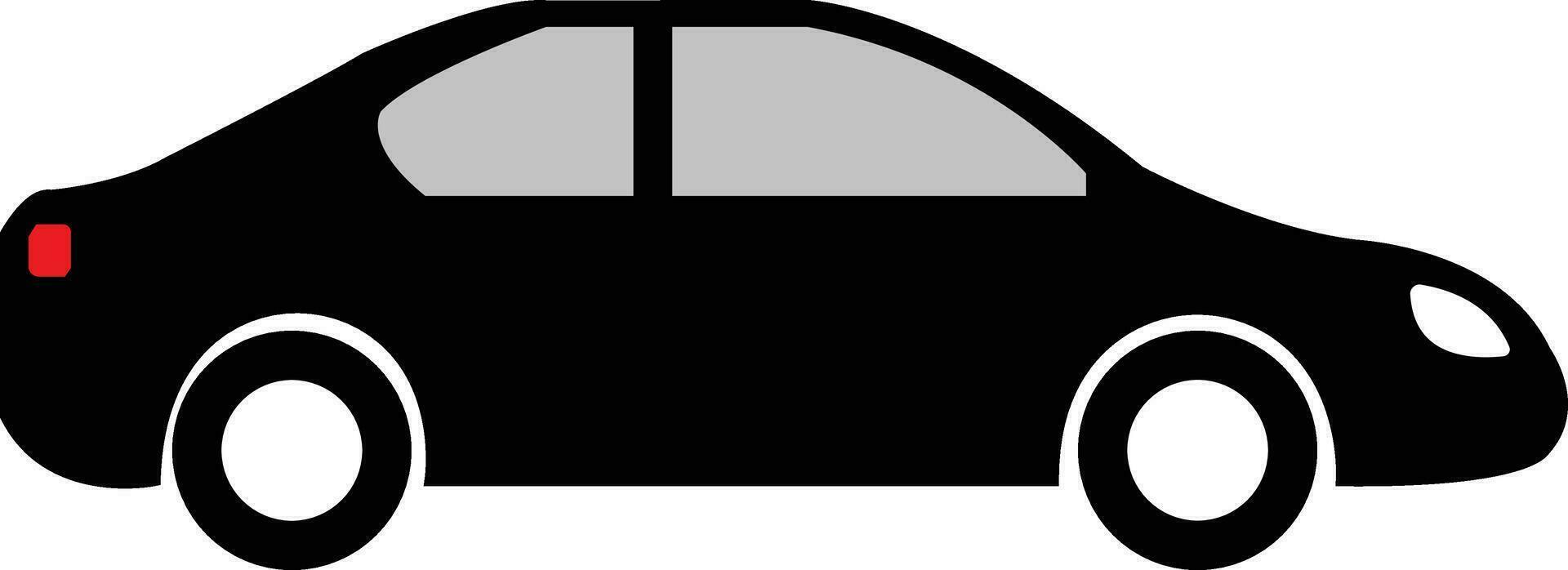 coche silueta automóvil vehículo en negro vector