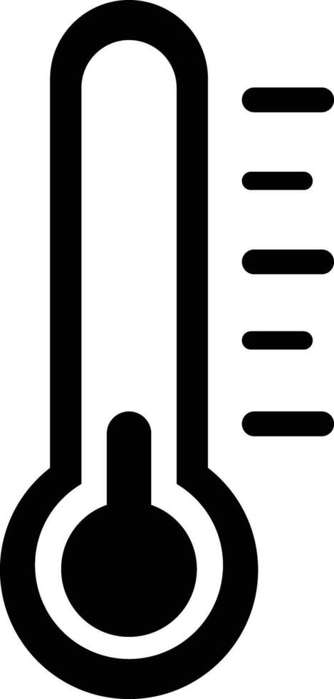 termómetro calentar frío símbolo. clima signo. temperatura medición equipo icono. temperatura escala símbolo. soltero objeto vector