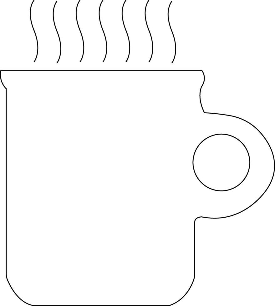 té o café taza o jarra línea vector