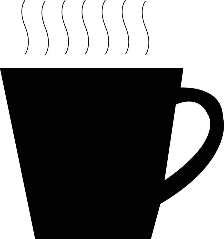 Tea or coffee cup or mug silhouette vector