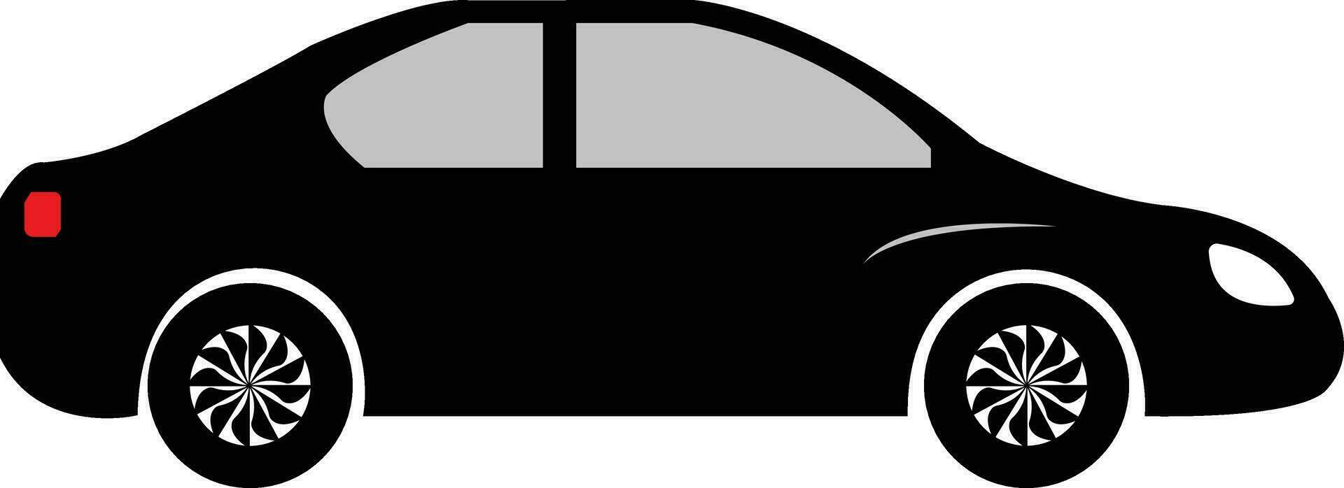 Car silhouette automobile vehicle in black vector