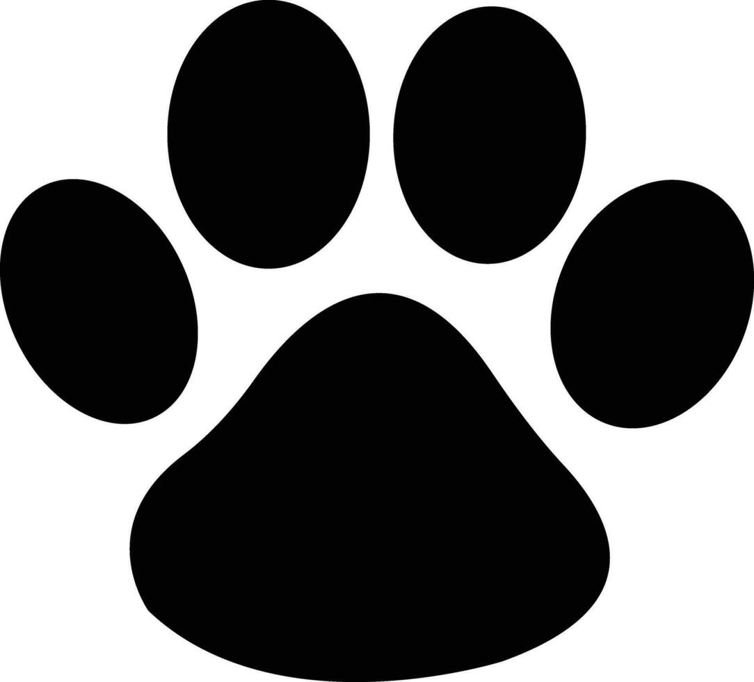 pata impresión de perro, gato, perrito mascota huella, animal pie impresión icono vector
