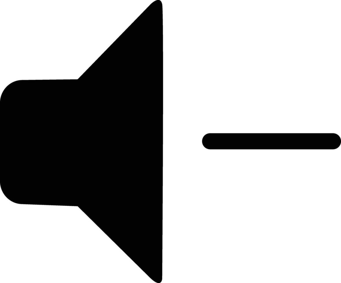 Audio speaker decrease or low volume sound flat vector icon