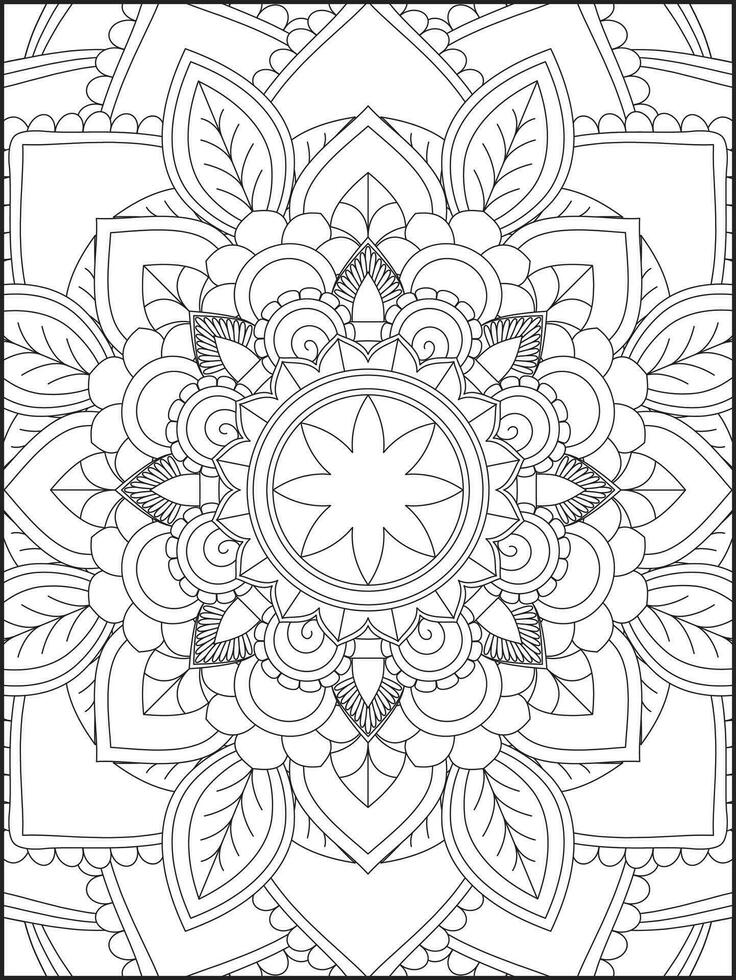 Mandala. kids coloring pages. Mandala coloring pages. adults coloring pages. coloring page vector