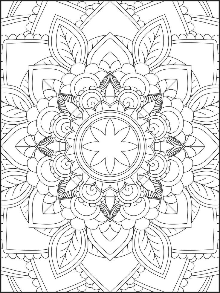 Mandala. kids coloring pages. Mandala coloring pages. adults coloring pages. coloring page vector