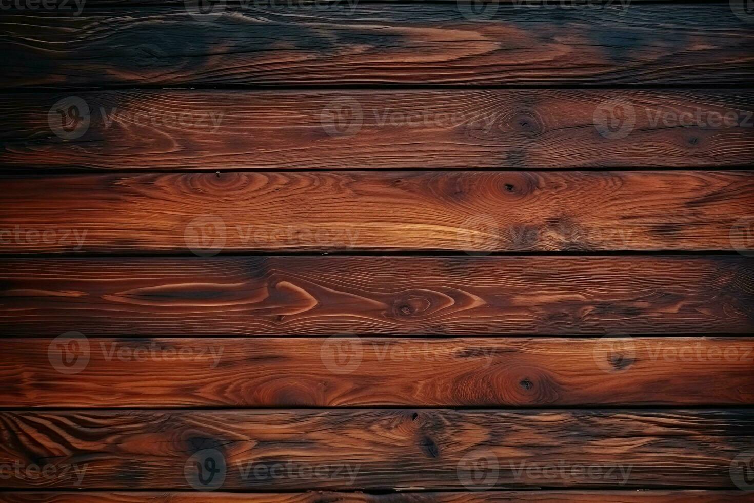 A wooden wall with a dark brown stain, close up of a wood wall with a dark background photo