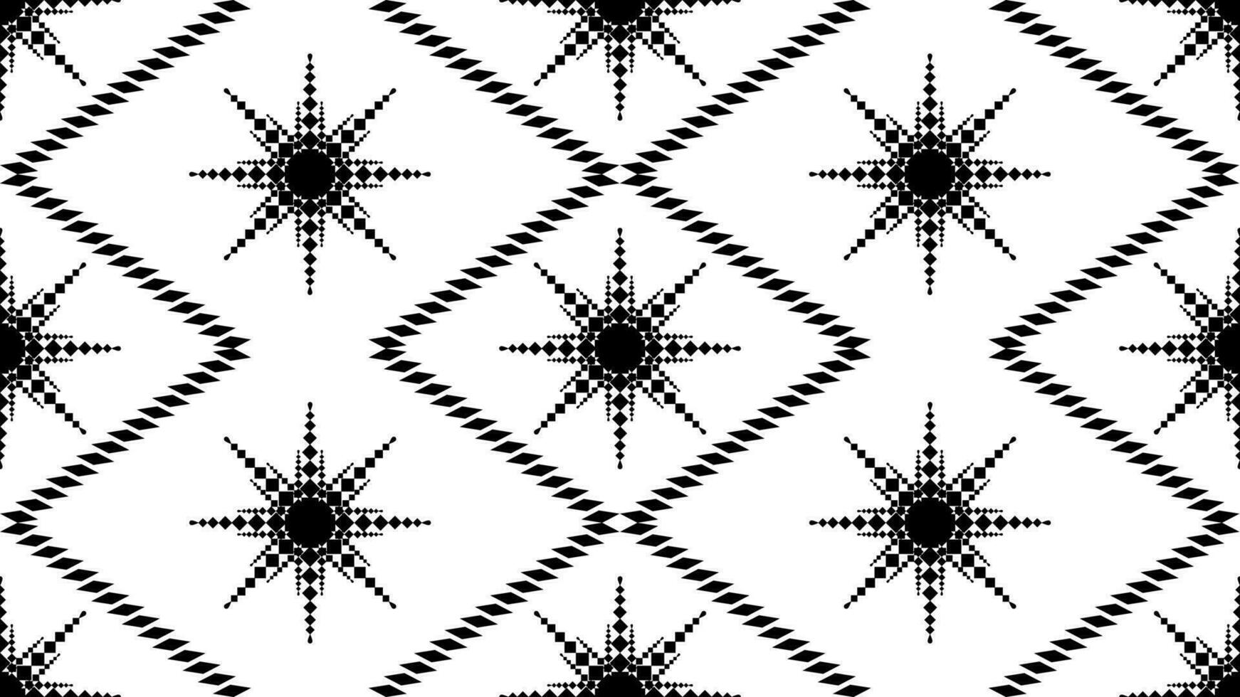 Black and white seamless geometric pattern on white background. vector