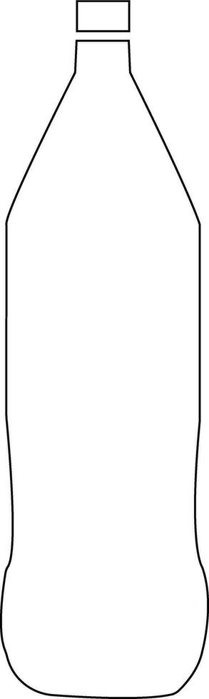 Plastic bottle vector illustration, line style icon