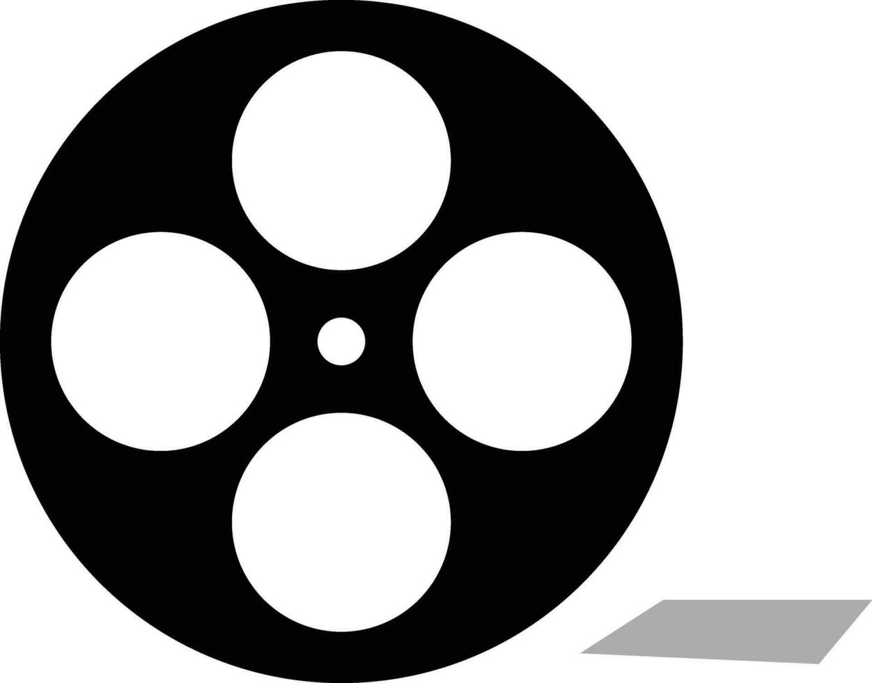 Film reel and twisted old cinema tape. Film reel movie icon. Old retro reel with film strip, Film recorder tape vector