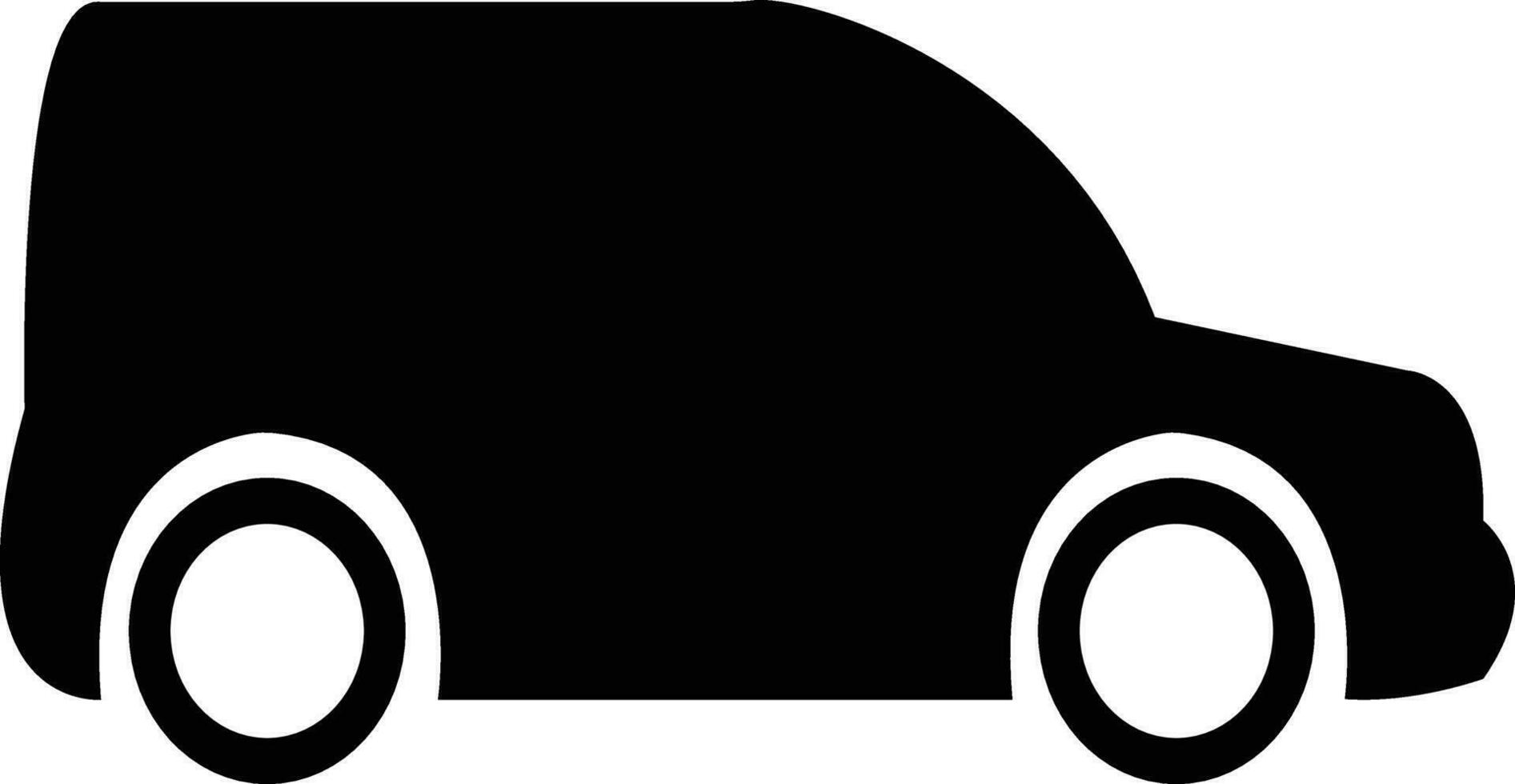 Car silhouette automobile vehicle in black vector