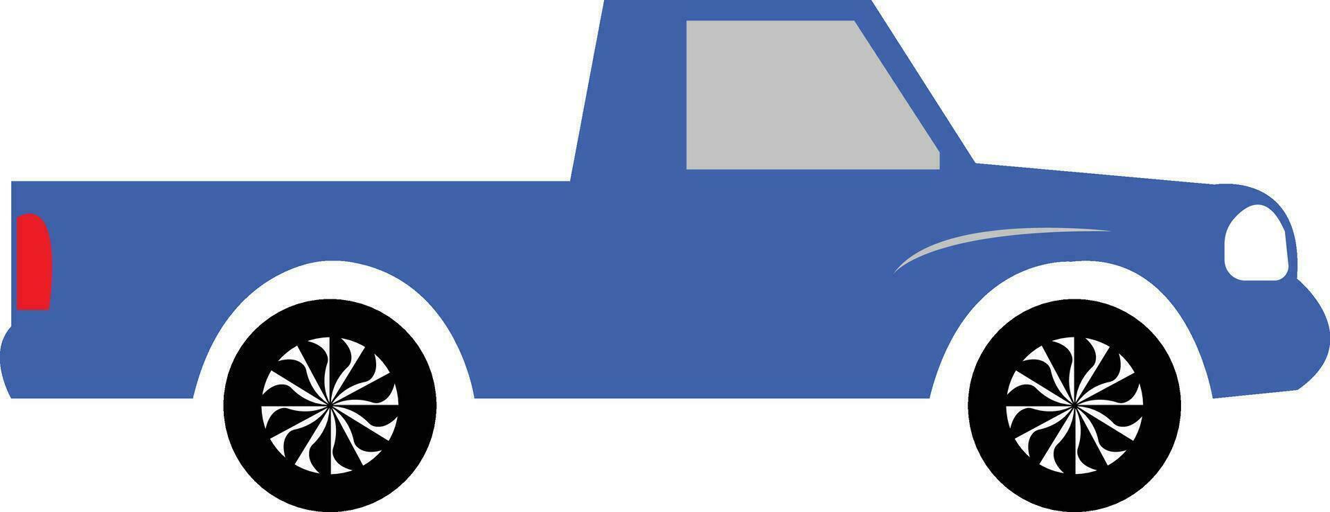 Car silhouette automobile vehicle in blue vector