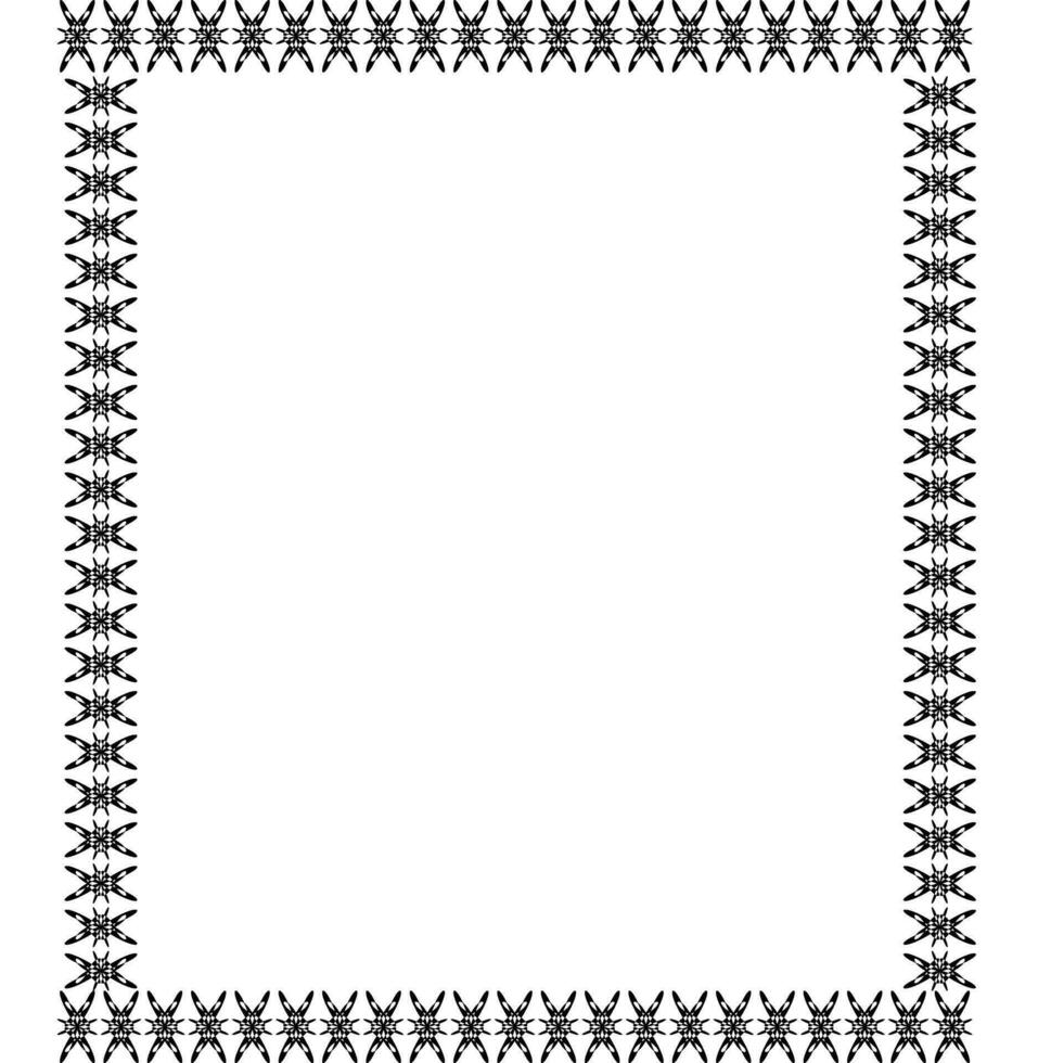 Decorative seamless ornamental border with corner. Frame border line page vector vintage simple