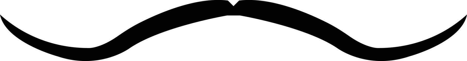 Mustache. Black silhouette of adult man mustaches. Symbol of Father day. Vector illustration. Moustache for men face