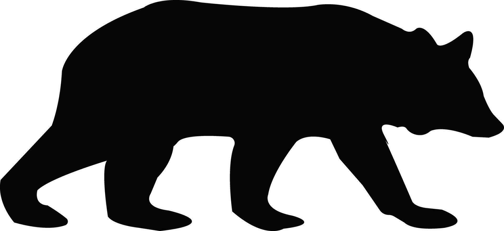 un plano icono animal vector oso silueta