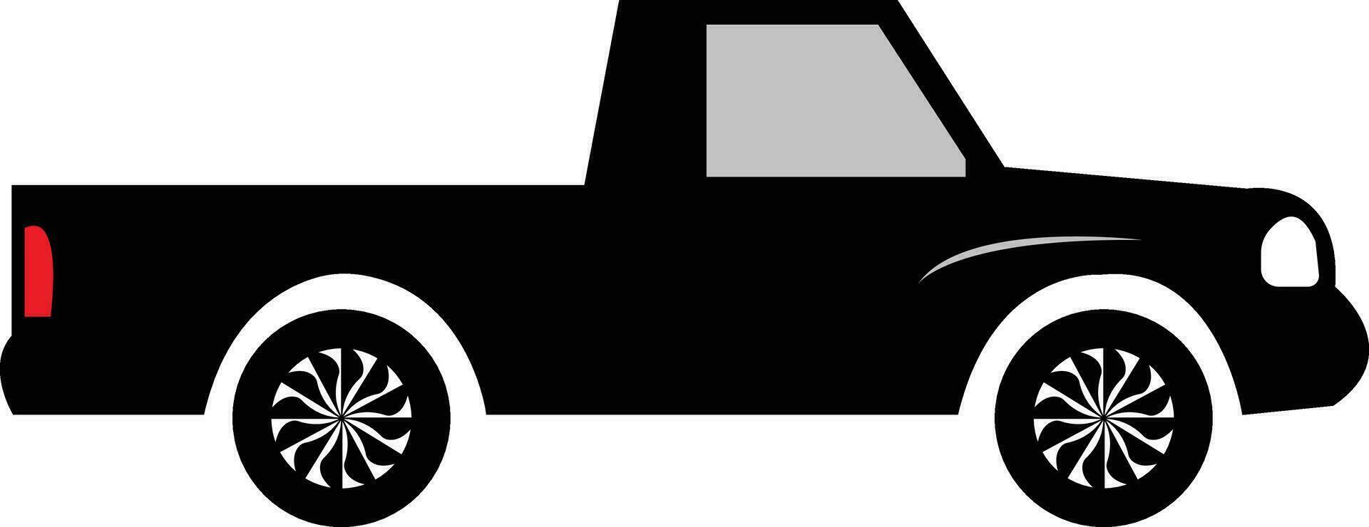 Car silhouette automobile vehicle in black vector