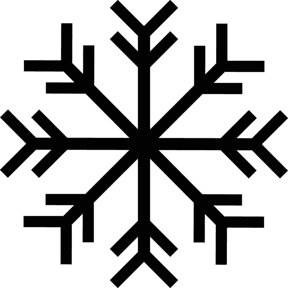 Snowflake winter vector icon. Snow falling symbol. Ice flack sign. Winter element. Pattern cold crystal