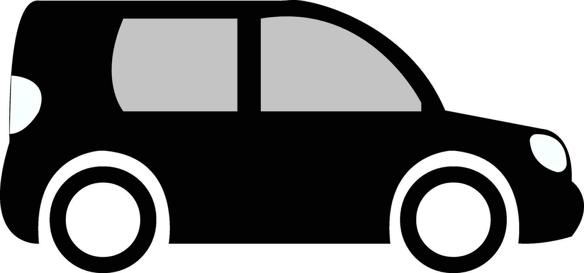 Car silhouette automobile vehicle in black vector