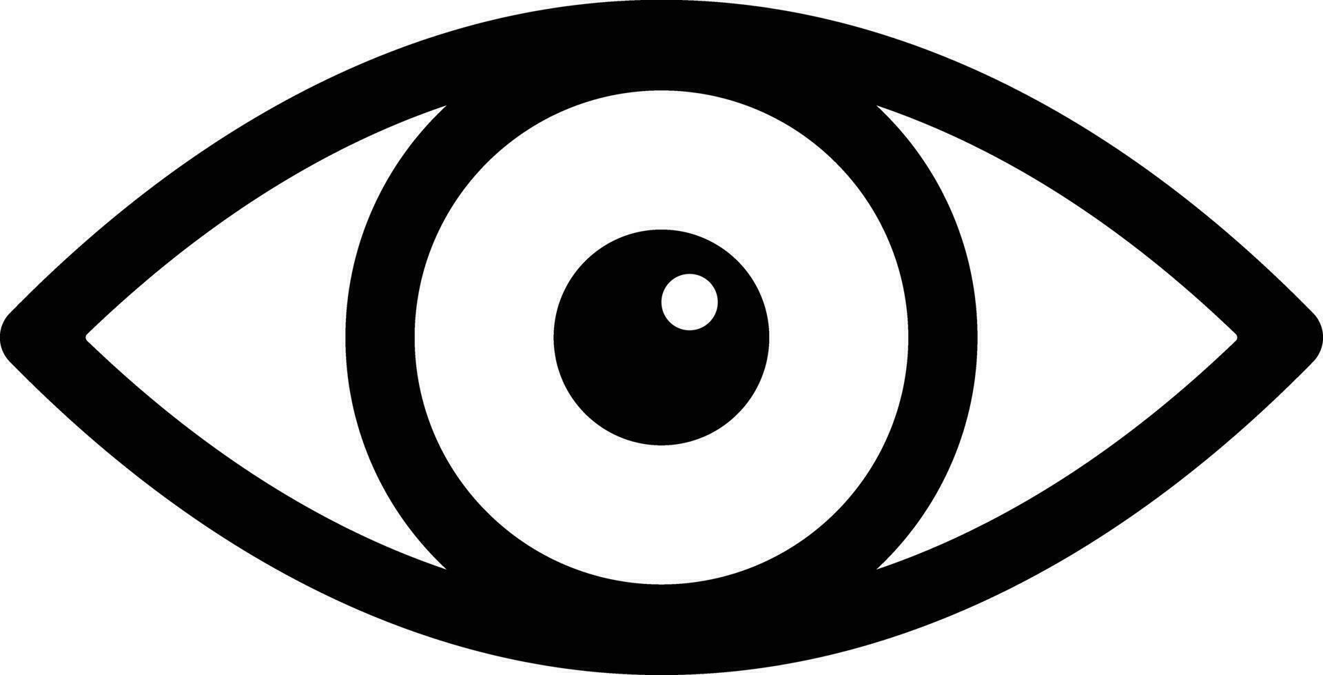 Eye icon. Eyesight symbol. Retina scan eye. Simple eye. vector. vector