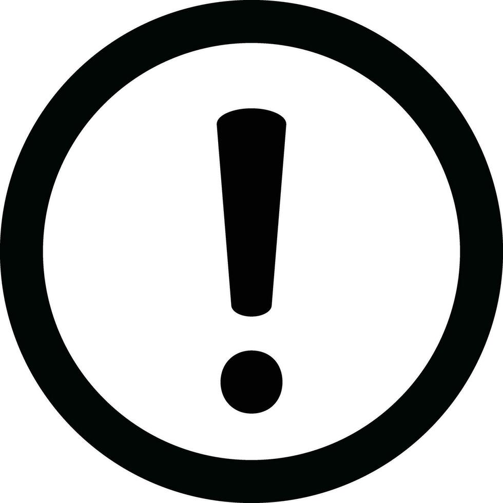 Circular warning symbols icon. Attention caution danger sign, Exclamation mark sign, vector