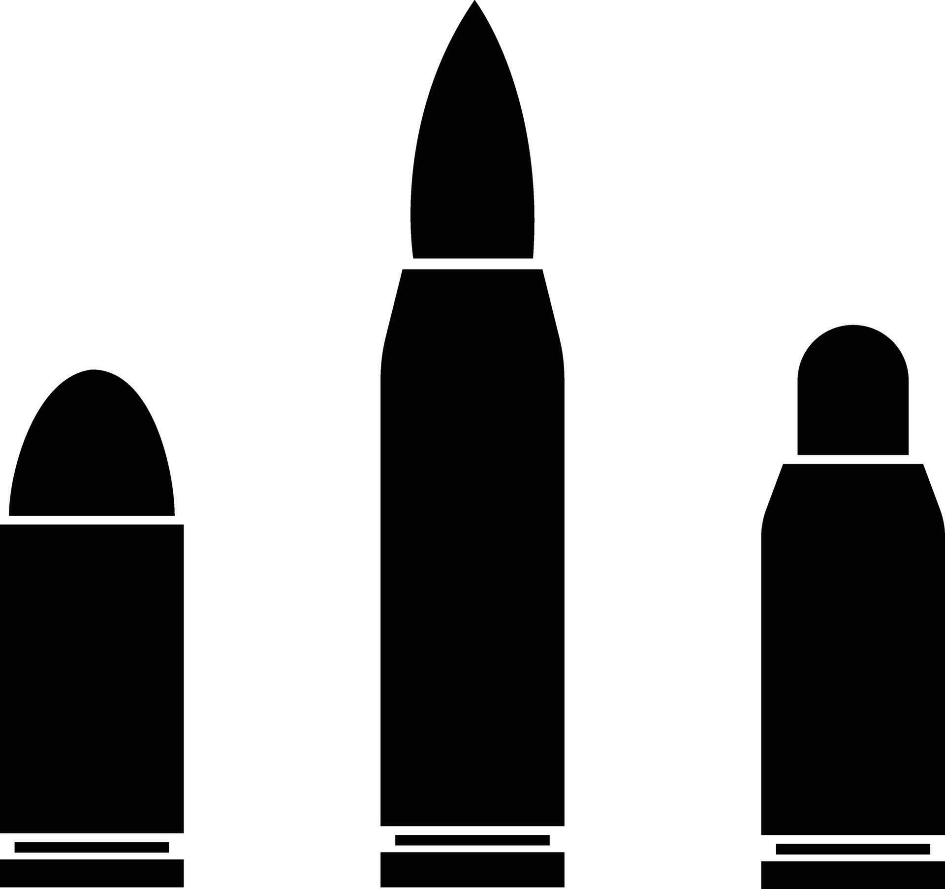 set Bullets icons. Gun bullet. Group Pistol bullet. Collection