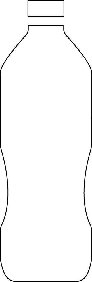 Plastic bottle vector illustration, line style icon
